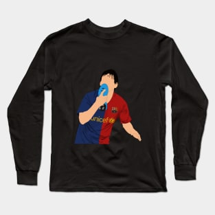 Messi Celebration goal Champions League 2009 Long Sleeve T-Shirt